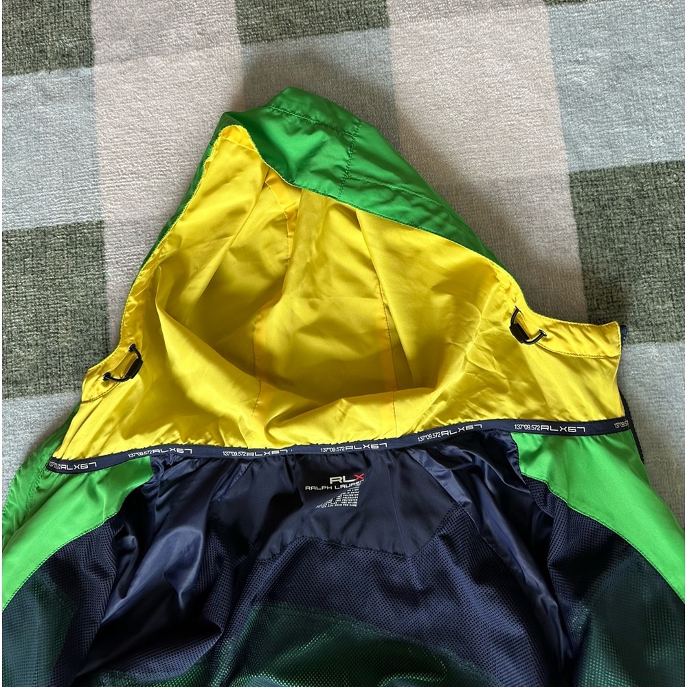 PRE-OWNED VINTAGE RALPH LAUREN RLX FULL ZIP MESH LINED WINDBREAKER MENS MED. - Picture 9 of 10